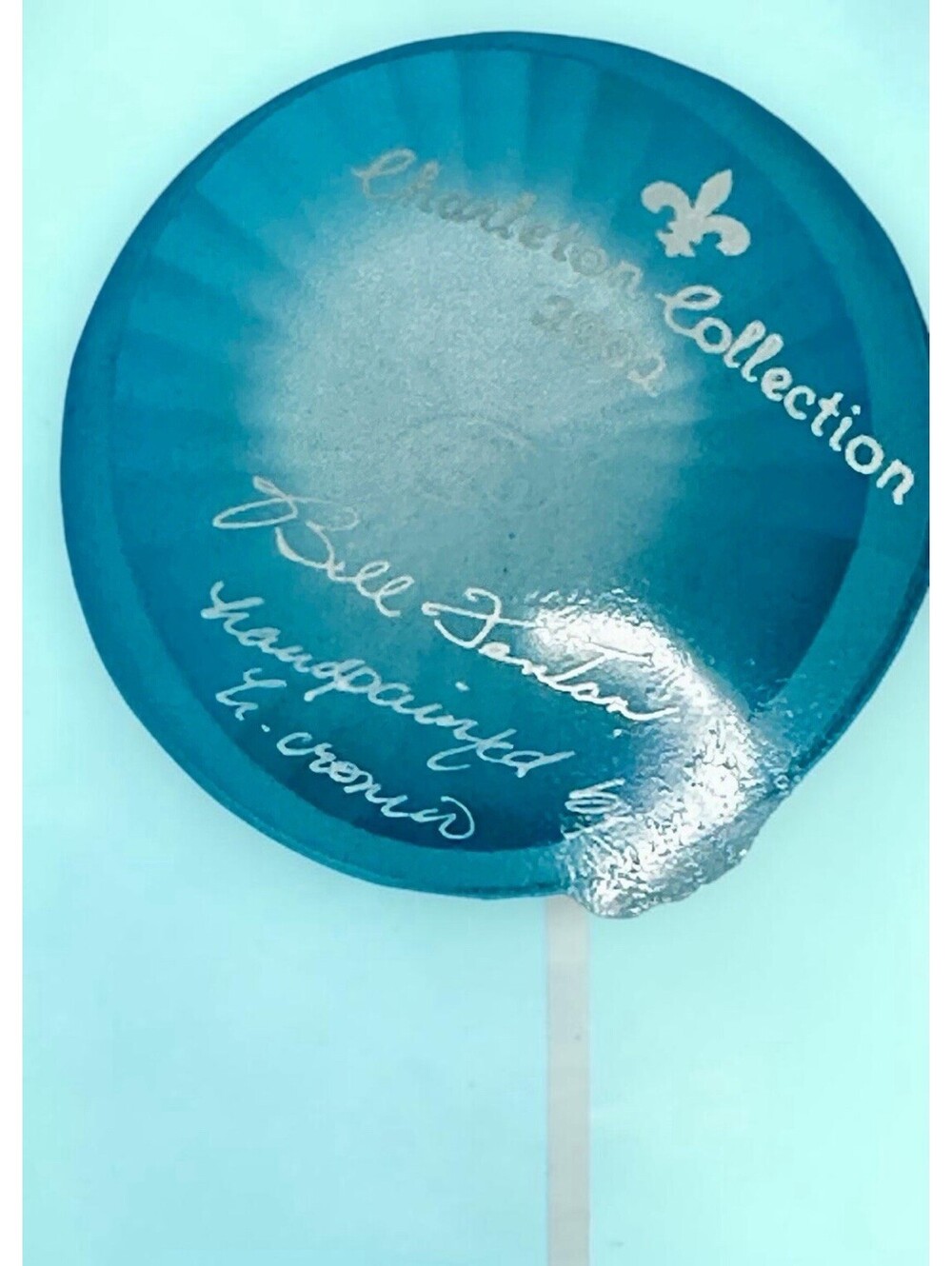 Fenton 2002 Charleston Collection Blue Topaz Satin Basket - Signed Bill Fenton - Picture 6 of 6
